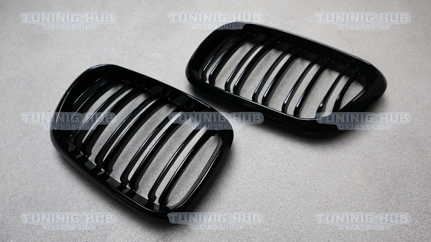 Решетка радиатора ноздри BMW X5 E53 Двойные Черный Глянец (1999-2003) BMW-E53001 фото
