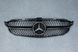 Решетка радиатора на Mercedes C-Class W205 (Стиль Diamond) (без места под камеру) Черная с хромом MB-W205171 фото 1