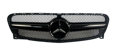 Решітка радіатора на Mercedes GLA-Class X156 (Стиль AMG) Чорна MB-X156156 фото
