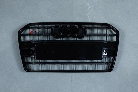 Решітка радіатора на Audi A6 C7 (Стиль S-Line S6) Чорний глянець A6-S173 фото