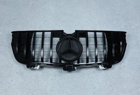 Решітка радіатора на Mercedes GL-Class X164 (Стиль GT) Чорна  MB-X164122 фото