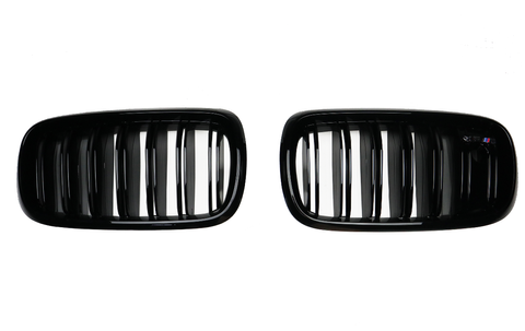 Решетка радиатора ноздри BMW X5 F15 X6 F16 X5M F85 X6M F86 Двойные Черный глянец 75222 фото