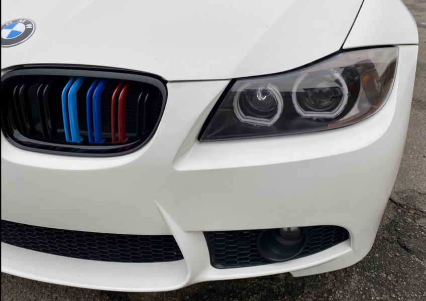 Решітка радіатора ніздрі BMW E90 E91 Подвійні M-Color Глянець (2005-2008) 619 фото