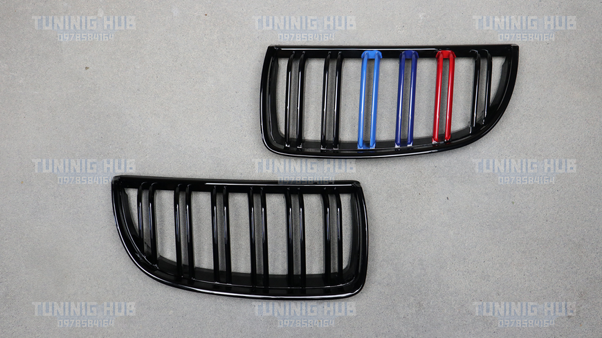 Решітка радіатора ніздрі BMW E90 E91 Подвійні M-Color Глянець (2005-2008) 619 фото