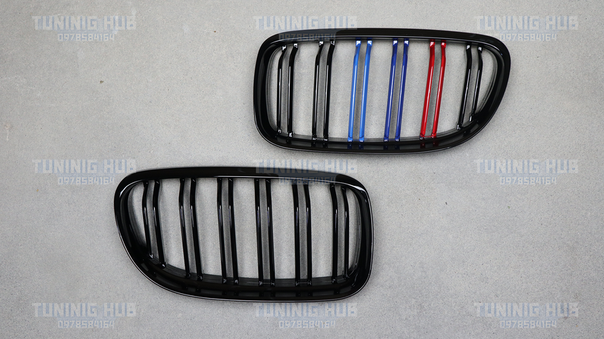 Решітка радіатора ніздрі BMW E90 E91 Подвійні M-Color Глянець (2008-2012)  620 фото