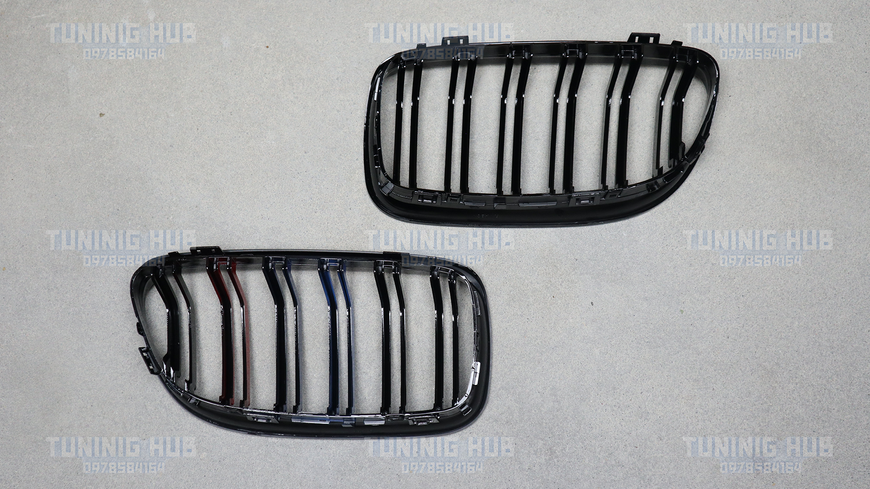 Решітка радіатора ніздрі BMW E90 E91 Подвійні M-Color Глянець (2008-2012)  620 фото