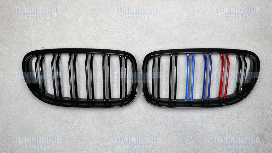 Решітка радіатора ніздрі BMW E90 E91 Подвійні M-Color Глянець (2008-2012)  620 фото