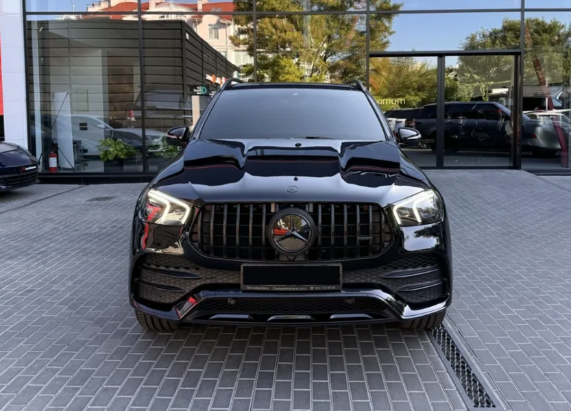 Решітка радіатора на Mercedes GLE-Class W167 (Стиль GT) Чорна MB-AW167192 фото