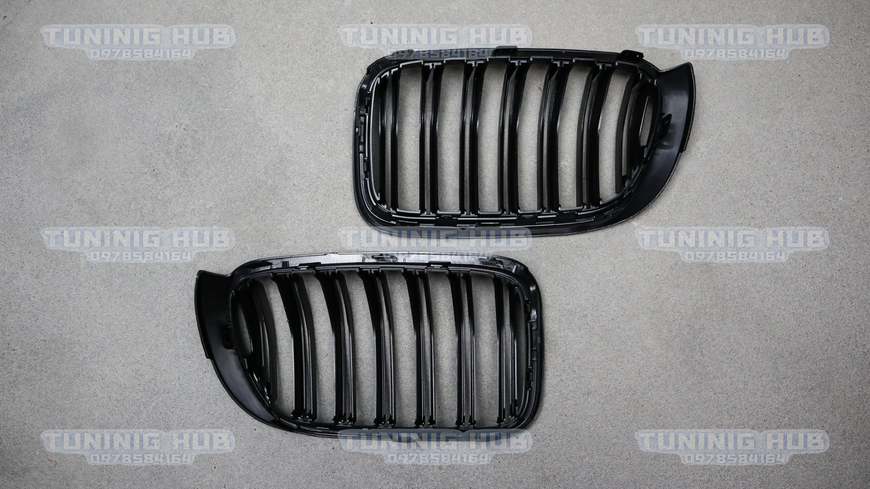 Решітка радіатора ніздрі BMW X3 F25 X4 F26 Подвійні Чорний Мат (2014-2018)  BMW-F25142 фото