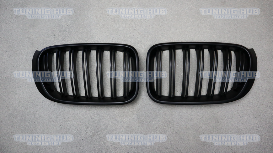Решітка радіатора ніздрі BMW X3 F25 X4 F26 Подвійні Чорний Мат (2014-2018)  BMW-F25142 фото