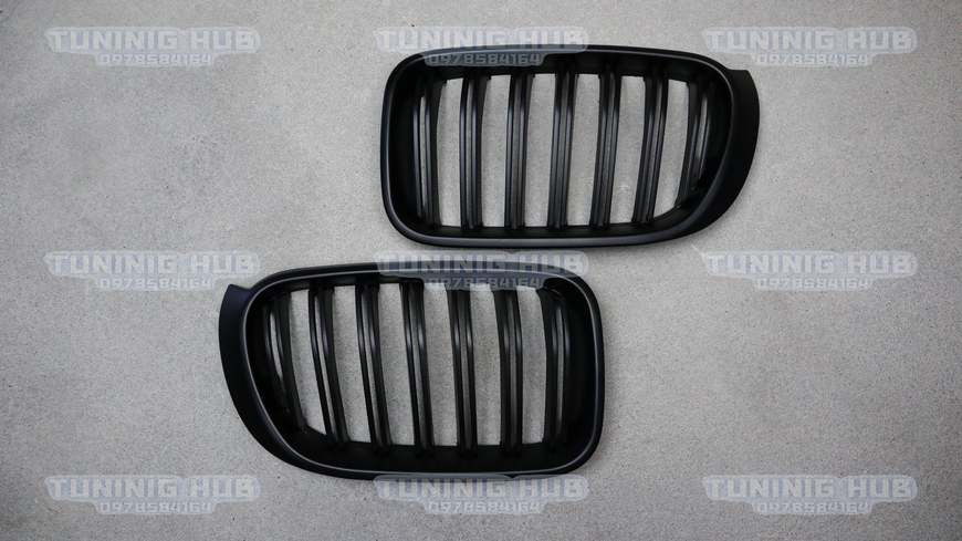Решітка радіатора ніздрі BMW X3 F25 X4 F26 Подвійні Чорний Мат (2014-2018)  BMW-F25142 фото