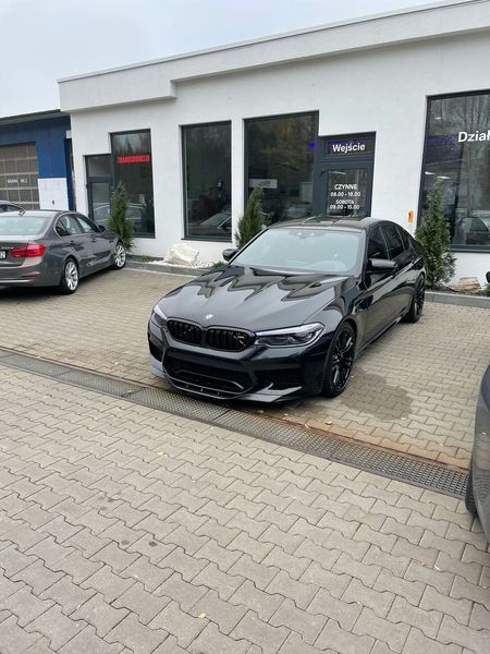 Карбонова накладка переднього бампера (Губа) на BMW M5 F90 (Стиль RKP) C24 фото