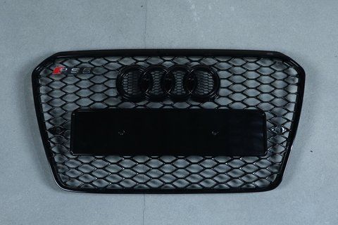 Решетка радиатора на Audi A5 8T (Стиль RS5) Черный глянец A5-RS133 фото
