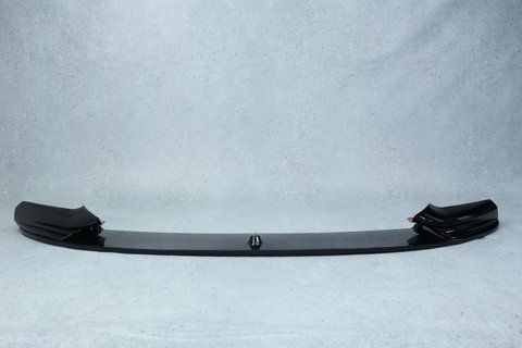 Накладка переднего бампера (Губа) на BMW F10 F11 (Стиль M-Performance) Черный глянец 215 фото