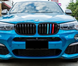 Решітка радіатора ніздрі BMW X3 F25 X4 F26 Подвійні M-Color (2014-2018)  BMW-F25143 фото 6