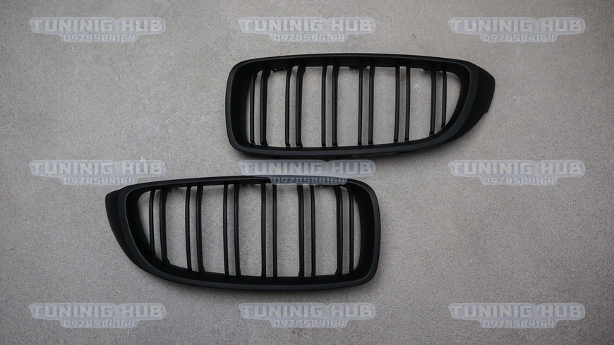 Решетка радиатора ноздри BMW F32,F33,F36,F80,F82 Двойные Черный Мат (2013-2019)  BMW-F32162 фото