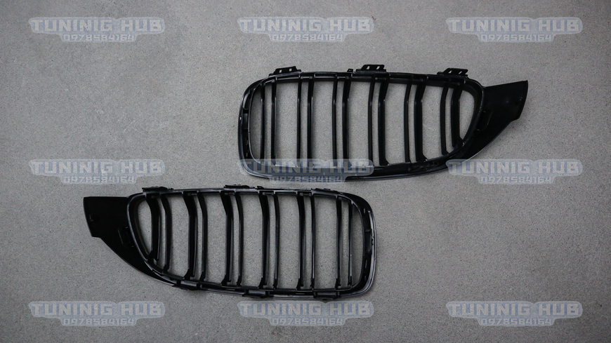 Решетка радиатора ноздри BMW F32,F33,F36,F80,F82 Двойные Черный Мат (2013-2019)  BMW-F32162 фото