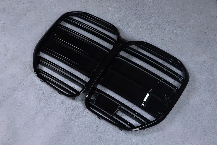 Решетка радиатора ноздри Двойные Черный Глянец M-Look BMW G22 / G23 (2020-2024) под дистроник BMW-G22203 фото