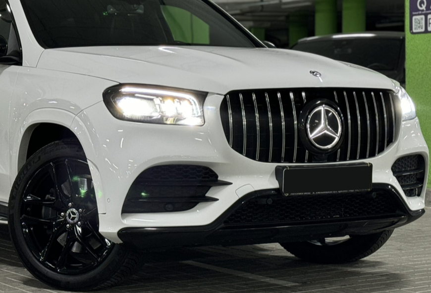 Решетка радиатора на Mercedes GLS-Class X167 (Стиль GT) Черная с хромом MB-X167191 фото