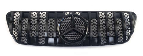 Решетка радиатора на Mercedes ML-Class W163 (Стиль GT) Черная  MB-W163107 фото