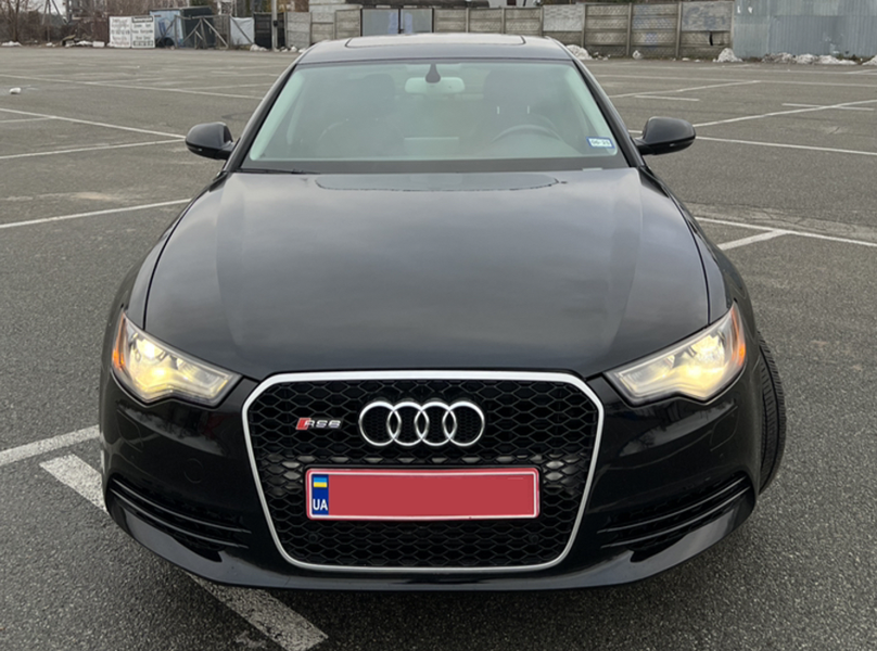 Решітка радіатора на Audi A6 C7 (Стиль RS6) Чорна з сірим A6-RS138 фото