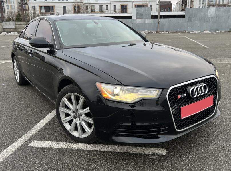 Решітка радіатора на Audi A6 C7 (Стиль RS6) Чорна з сірим A6-RS138 фото