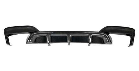 Карбоновая накладка заднего бампера (Диффузор) на BMW F06 F12 F13 (Стиль M-Performance) M-Paket бампер 7498 фото