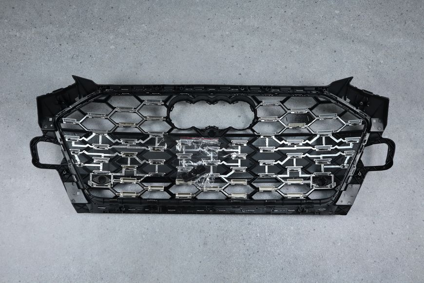 Решітка радіатора на Audi A4 B9 (Стиль S4) Чорна з сірим A4-S201 фото