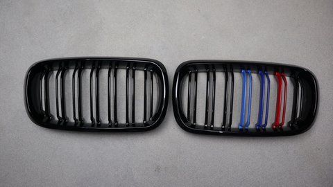 Решетка радиатора ноздри BMW X5 F15 X5M F85 X6 F16 X6M F86 M-Сolor Двойные Глянец (2013-2018) 7520 фото