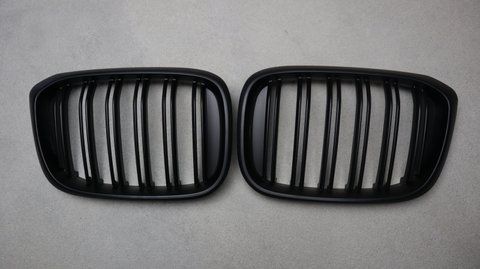 Решітка радіатора ніздрі BMW X3 G01 X4 G02 Подвійні Чорний Мат (2017-2021) BMW-G01182 фото