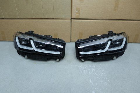 Передня оптика (Фари) для BMW 5 Series G30 (2017-2020) FULL LED (Стиль LCI Laser Shadow) 3492 фото