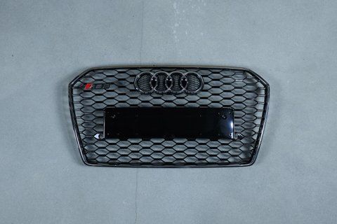 Решітка радіатора на Audi A6 C7 (Стиль RS6) Чорна з хромом A6-RS173 фото