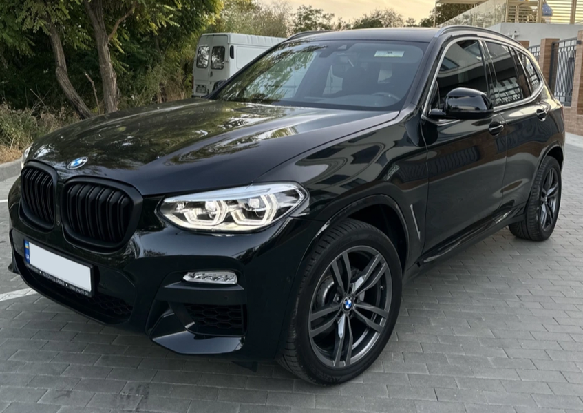 Решітка радіатора ніздрі BMW X3 G01 X4 G02 Подвійні Чорний Мат (2017-2021) BMW-G01182 фото