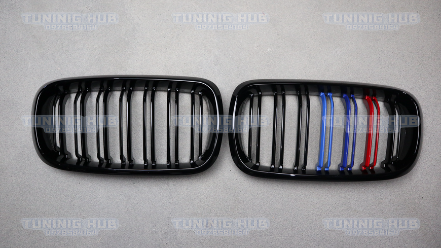 Решетка радиатора ноздри BMW X5 F15 X5M F85 X6 F16 X6M F86 M-Сolor Двойные Глянец (2013-2018) 7520 фото