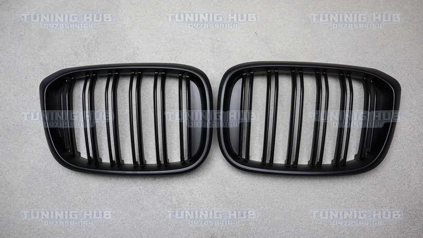 Решітка радіатора ніздрі BMW X3 G01 X4 G02 Подвійні Чорний Мат (2017-2021) BMW-G01182 фото
