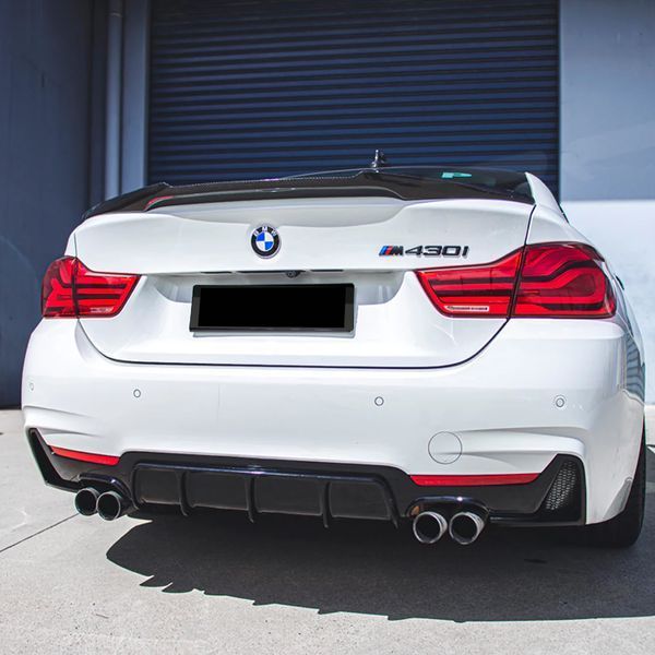Накладка заднего бампера (Диффузор) на BMW F32 F33 F36 (Стиль M-Sport) M-Sport Paket бампер 17077 фото