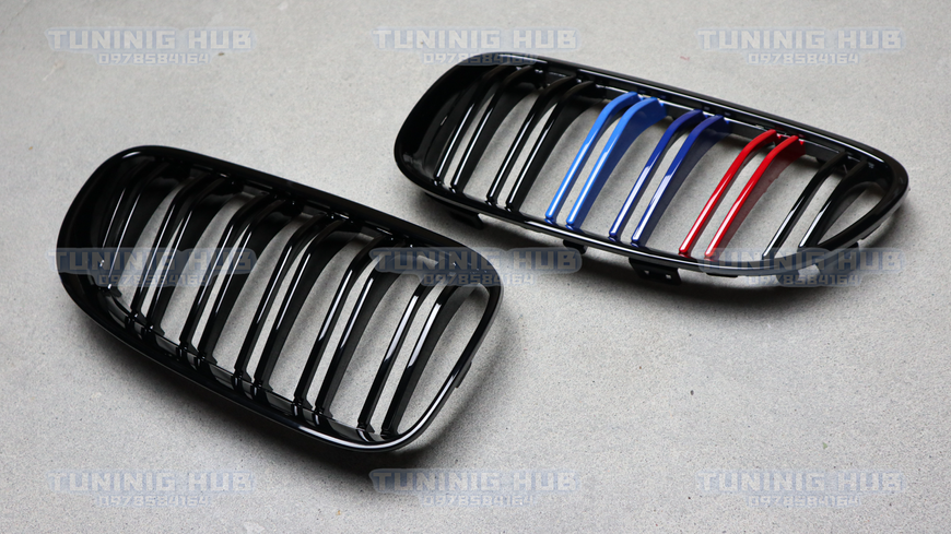 Решітка радіатора ніздрі BMW E92 E93 Подвійні M-color Глянець (2010-2013) 7536 фото