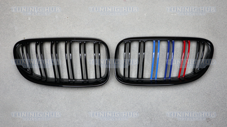 Решітка радіатора ніздрі BMW E92 E93 Подвійні M-color Глянець (2010-2013) 7536 фото