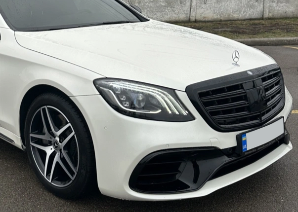 Решетка радиатора на Mercedes S-Class W222 (Стиль S63 AMG) Черная под Night Vision MB-W222141 фото