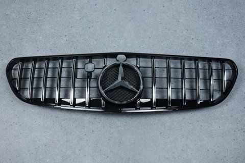 Решітка радіатора на Mercedes S-Class Coupe C217 (Стиль GT) Чорна з хромом MB-C217181 фото