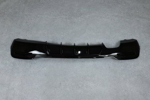 Накладка заднего бампера (Диффузор) на BMW F34 (Стиль M-Performance) Черный глянец (M-Paket бампер) BMWF34-193D фото