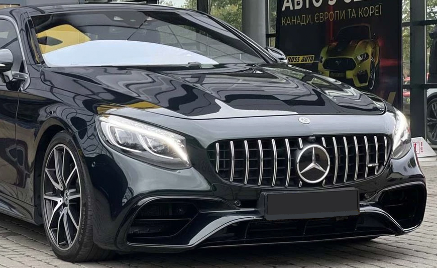 Решітка радіатора на Mercedes S-Class Coupe C217 (Стиль GT) Чорна з хромом MB-C217181 фото
