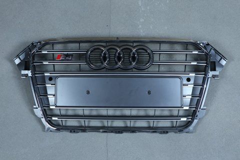 Решетка радиатора на Audi A4 B8 (Стиль S4) Серая с хромом A4-S133 фото