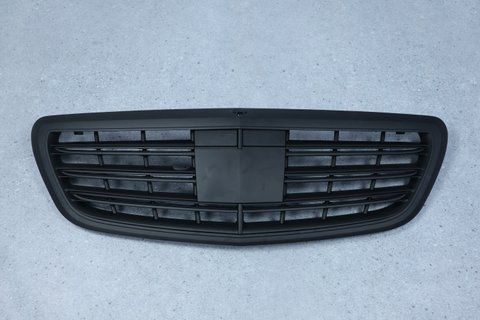 Решітка радіатора на Mercedes S-Class W222 (Стиль S63 AMG) Чорна матова без Night Vision MB-W222144 фото