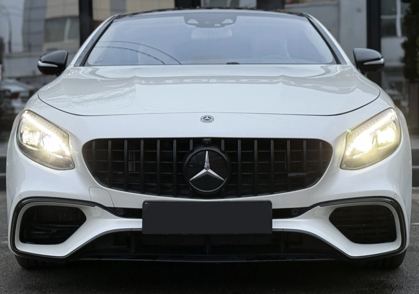 Решетка радиатора на Mercedes S-Class Coupe C217 (Стиль GT) Черная MB-C217182 фото