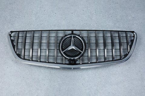 Решетка радиатора на Mercedes Vito W447 (Стиль GT) Черная с хромом MB-W447151 фото