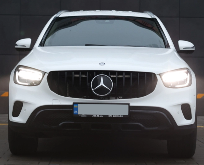 Решетка радиатора на Mercedes GLC/GLC Coupe-Class X253/C253 (Стиль GT) Черная MB-X253195 фото