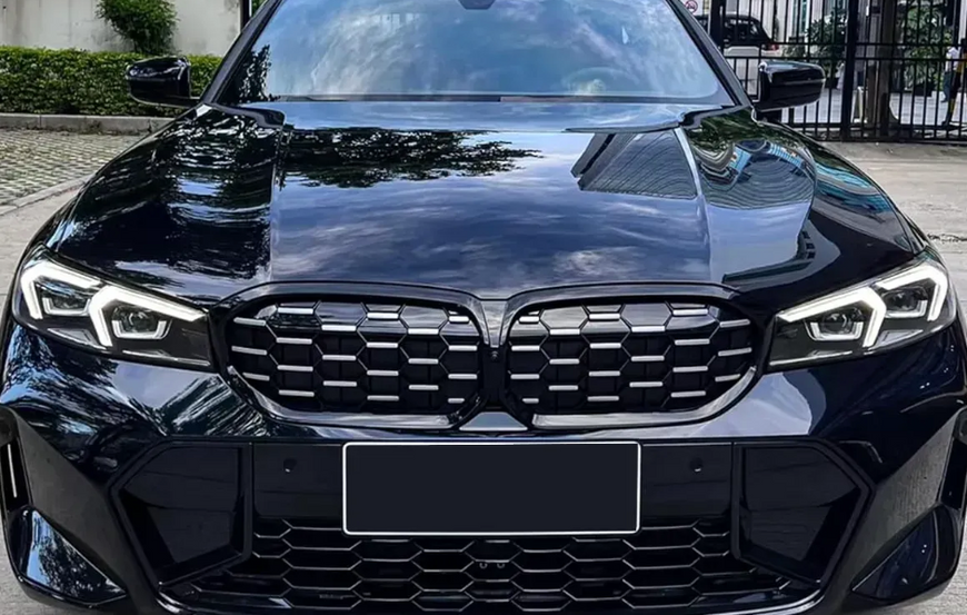 Решетка радиатора ноздри BMW G20 G21 Diamond Silver (2022-2024) BMW-G20223 фото