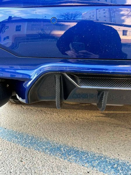 Карбоновая накладка заднего бампера (Диффузор) на BMW M5 F90 (Стиль M-Performance) M5 бампер C26 фото