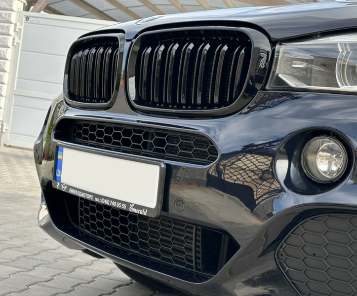 Решітка радіатора ніздрі BMW X5 F15 X6 F16 X5M F85 X6M F86 Подвійні Чорний глянець 601 фото